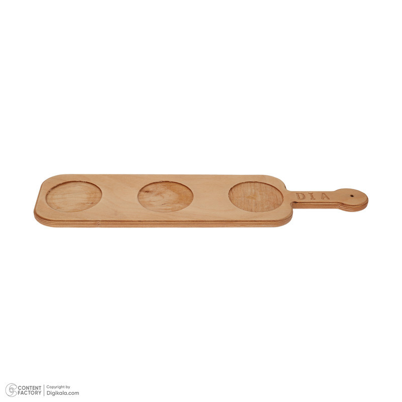 اردوخوری فانتزی مدل خورشید سرامیک و چوب با نگهدارنده 42.5x10.5x1.3 سانتی‌متر، کاسه 10.5x10.5x4 سانتی‌متر، مناسب شستشو با دست