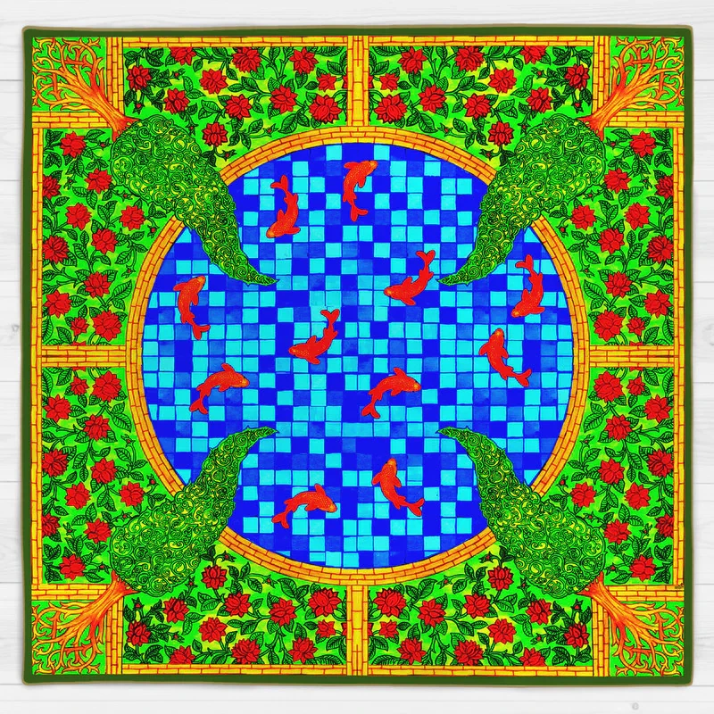 رومیزی طرح ماهی هفت سین نوروز کد 9270