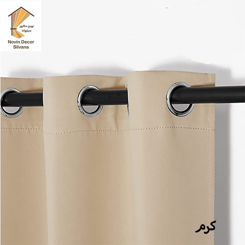 پرده پانچ نوین دکور سیلوانا مدل کتان 1_28 سایز 280x140 سانتی‌متر