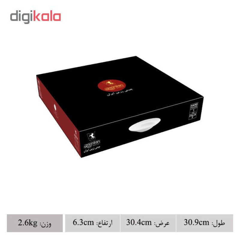 ظرف پاستا چینی زرین ایران سری ایتالیا اف مدل فلورانس درجه عالی