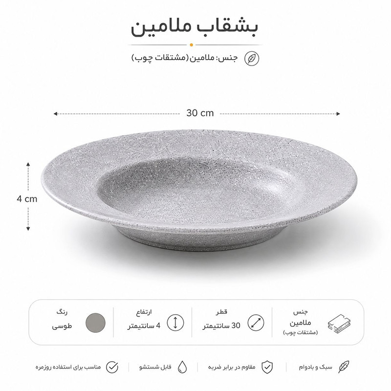بشقاب غذاخوری لرد مدل P1250