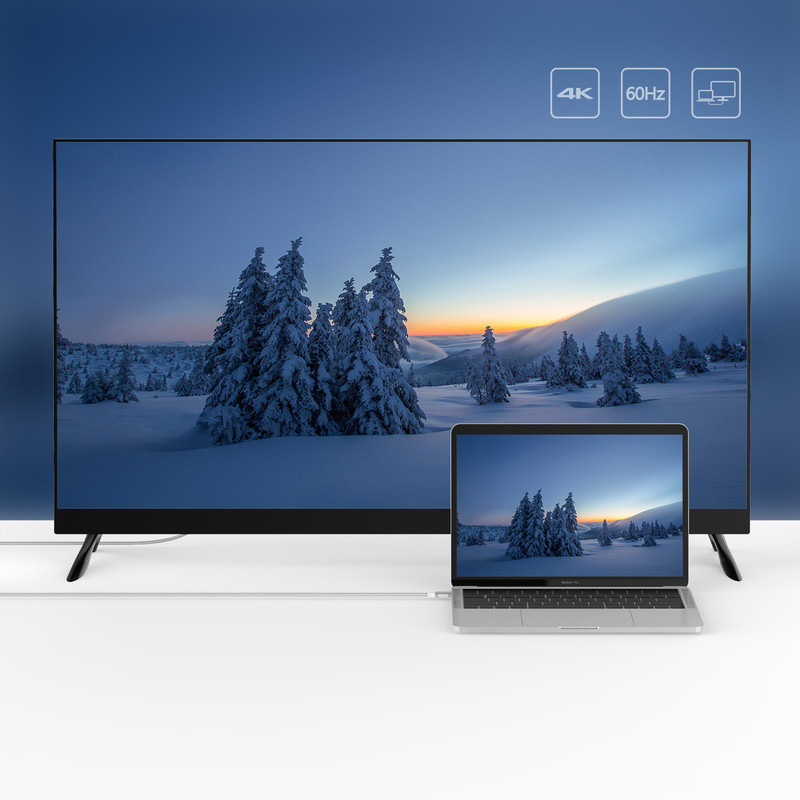 کابل تبدیل USB-C به HDMI لنشن مدل CU-707H-3M NA 4K 60HZ طول 3 متر
