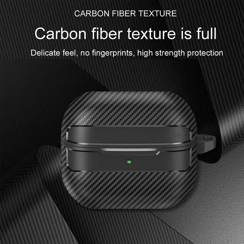 کاور مسیر مدل GXY Carbon Fiber مناسب برای کیس هدفون بی سیم سامسونگ Galaxy Buds 3  3 Pro به همراه آویز