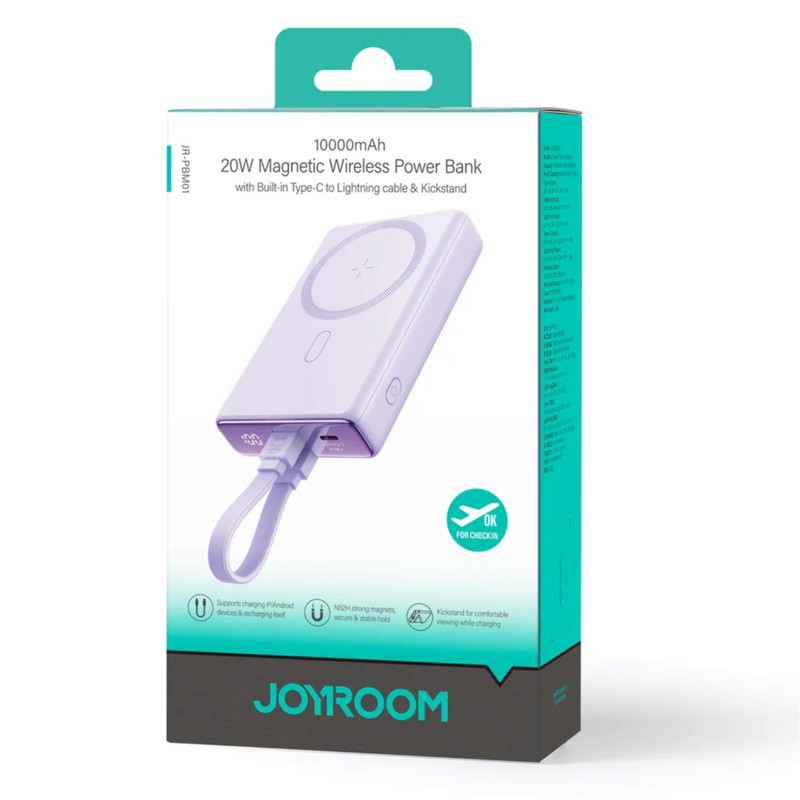 پاور بانک جوی روم مدل JR-PBM01 ظرفیت 10000 میلی آمپر ساعت