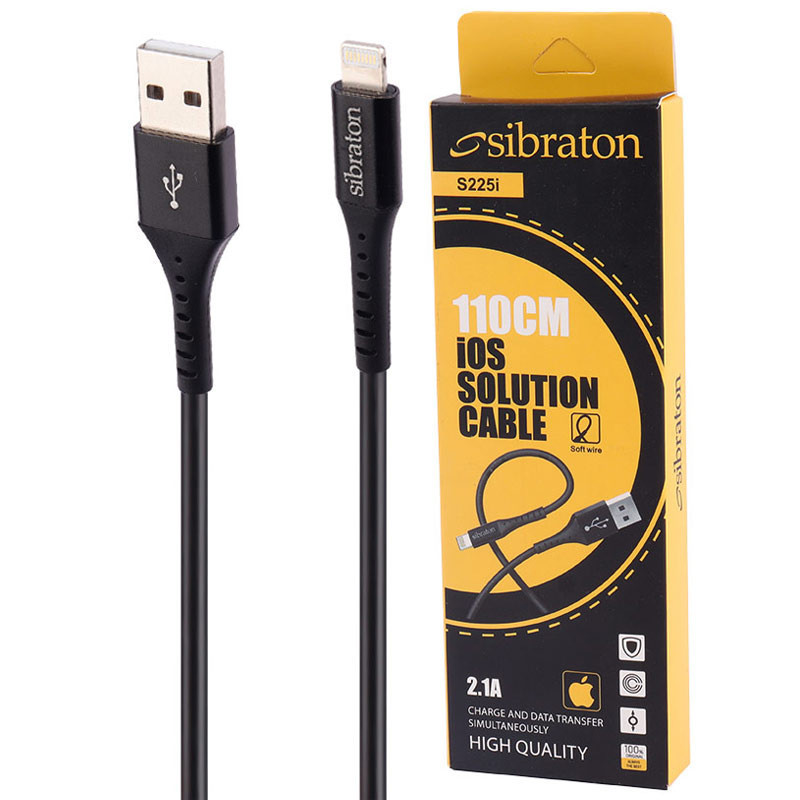 کابل تبدیل USB به لایتنینگ سیبراتون مدل S225i طول 1.1 متر