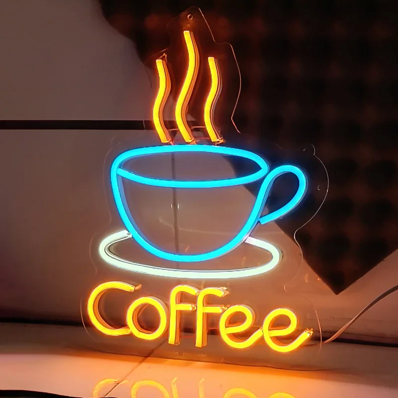 چراغ نئونی طرح coffee کد CO33X24