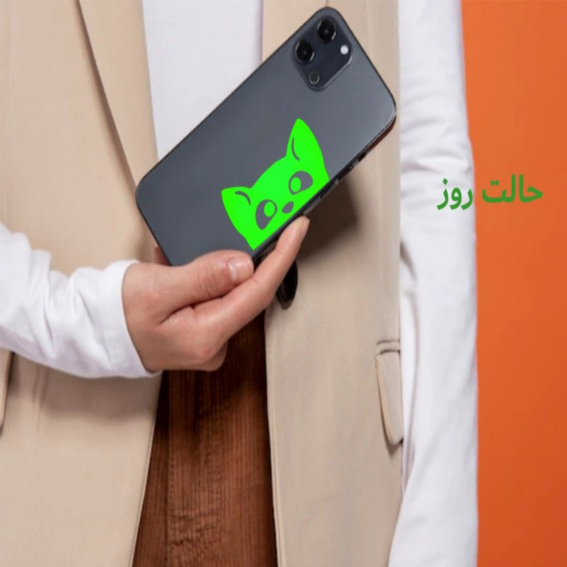 استیکر کلید و پریز مدل شبنما طرح گربه کد 01