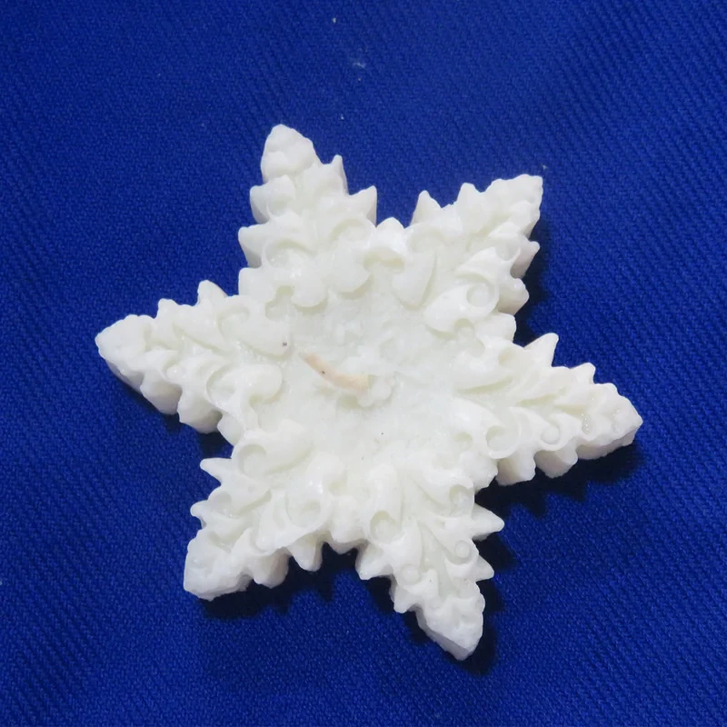شمع طرح دانه برف کد SAV-081 بسته 4 عددی