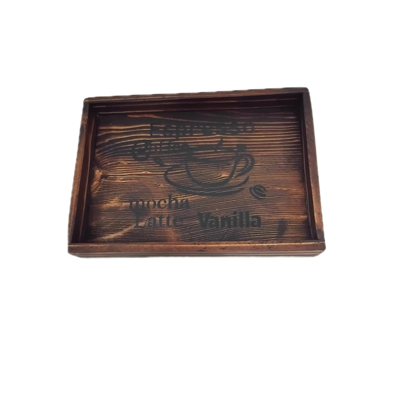 سینی بدون دسته طرح قهوه کد ST02 سایز 22×16 سانتی متر