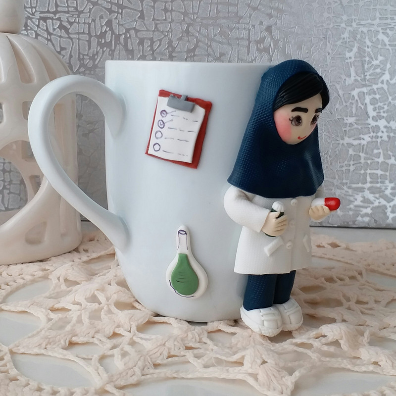 لیوان سرامیکی مدل دختر عروسکی کد L950