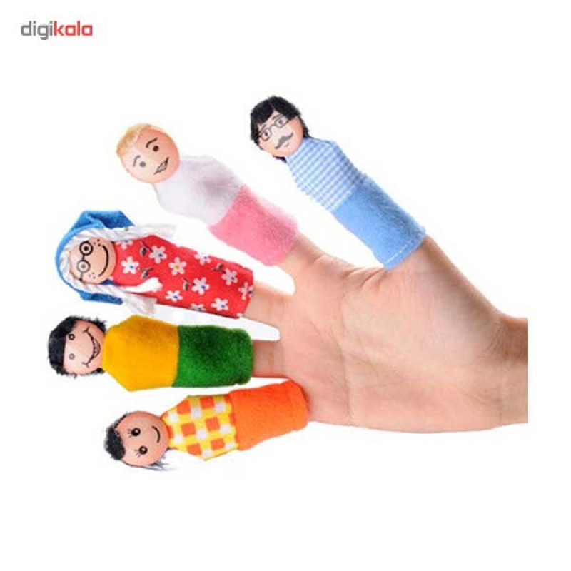 عروسک انگشتی شادی رویان مدل خانواده بسته 5 عددی