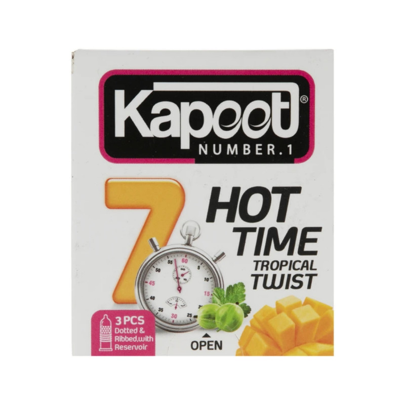 کاندوم خاردار کاپوت مدل BIG DOTS بسته 10 عددی به همراه کاندوم تاخیری کاپوت مدل 7HOT TIME بسته 3 عددی