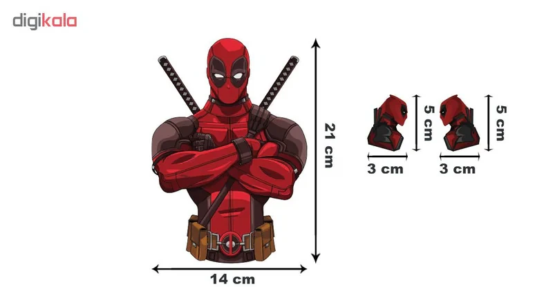 برچسب پلی استیشن 4 طرح Deadpool-02 مجموعه 3 عددی