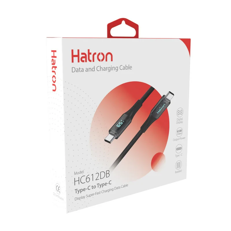 کابل تبدیل USB-C هترون مدل HC612DB طول 1 متر