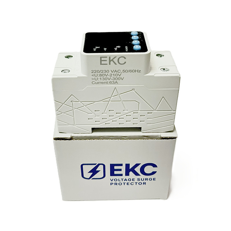 محافظ ولتاژ و جریان تکفاز مدل EKC دیجیتال 63A پلاس