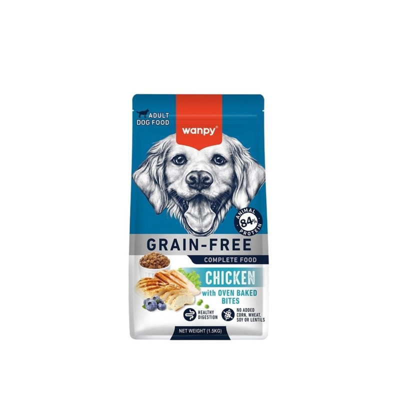 غذا خشک سگ بالغ ونپی مدل GRAIN FREE طعم مرغ وزن 1.5 کیلوگرم