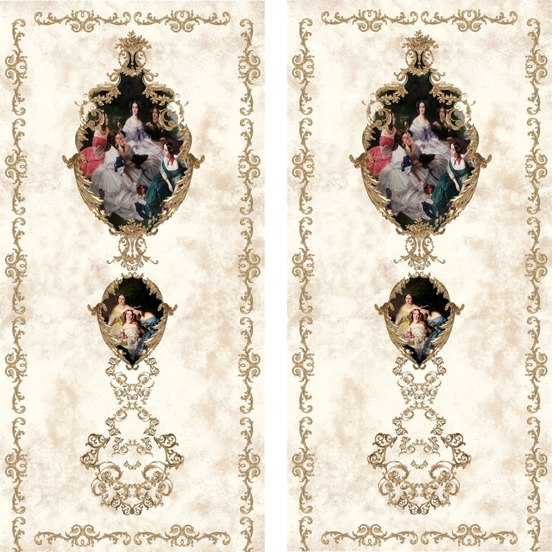 پرده مدل هازان چاپی طرح دکوری کد 3298 سایز 140x280 سانتیمتر