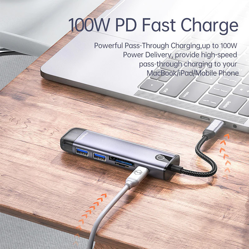 هاب 6 پورت USB-C مک دودو مدل HU-7740