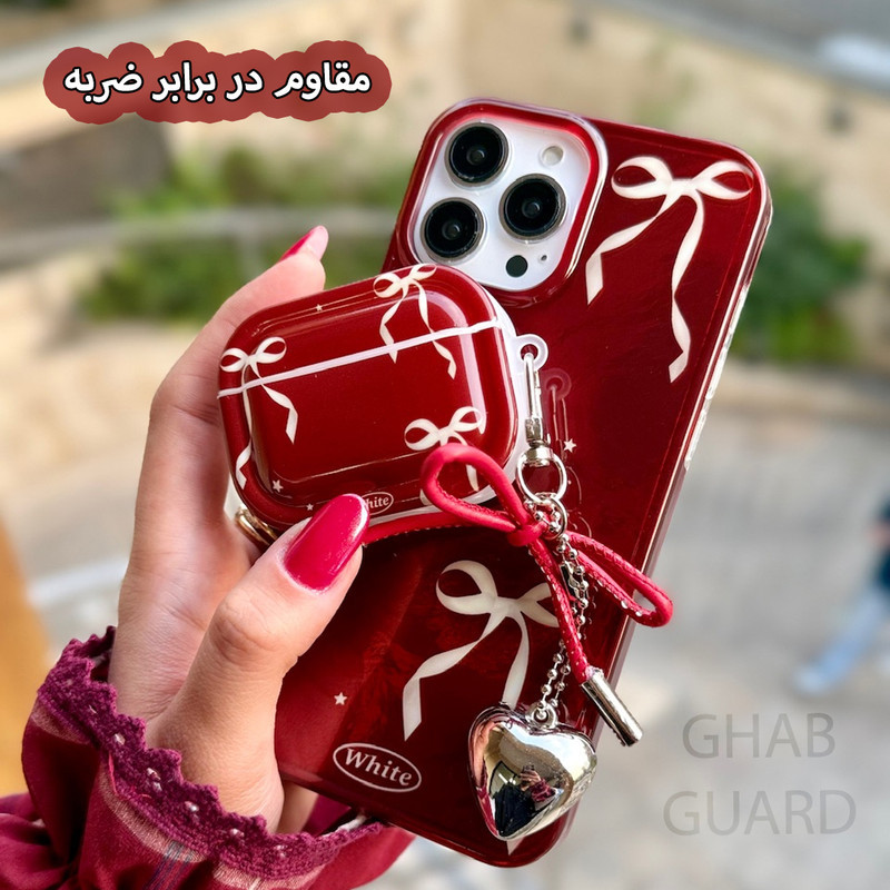 کاور قاب گارد مدل AIPSG مناسب برای کیس اپل AirPods 3 به همراه بندآویز