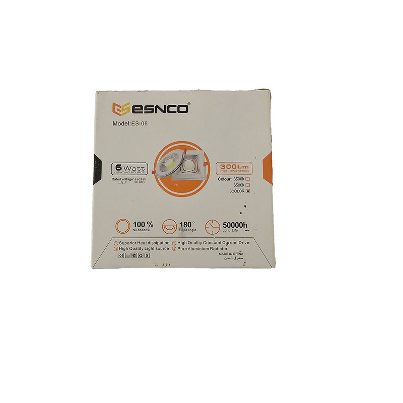پنل سقفی 6 وات اسنکو مدل گرد SMD کد FSP-ES-06