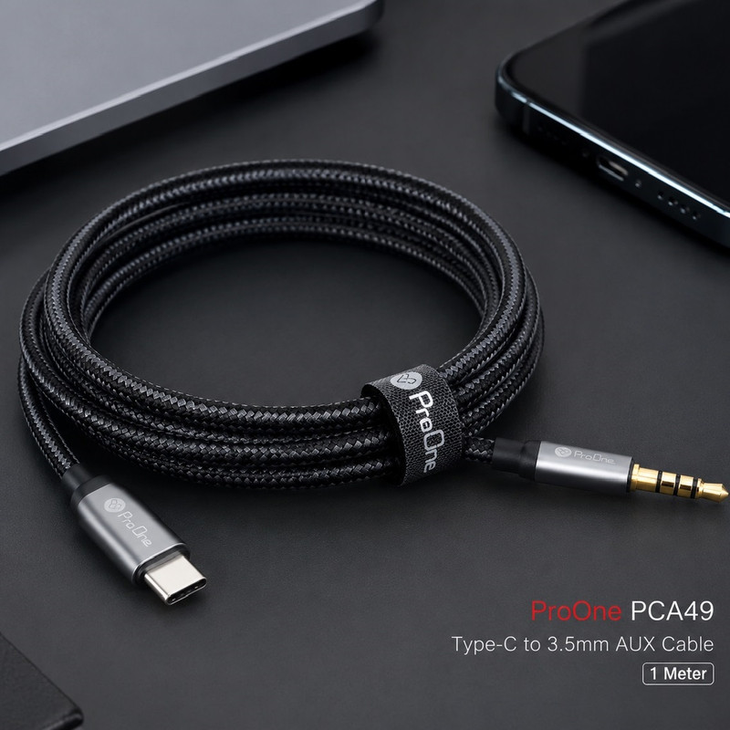 کابل تبدیل USB-C به AUX پرووان مدل PCA49 طول 1 متر