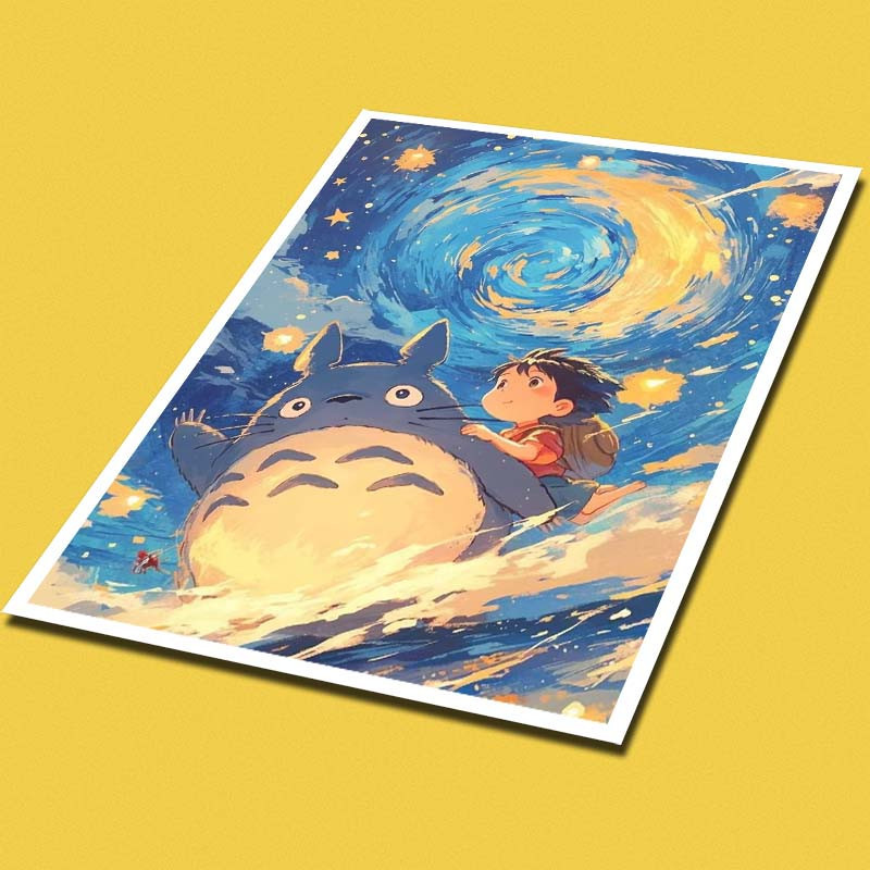 پوستر کارنيکا طرح همسایه من توتورو My Neighbor Totoro کد 58599 مجموعه 8 عددی