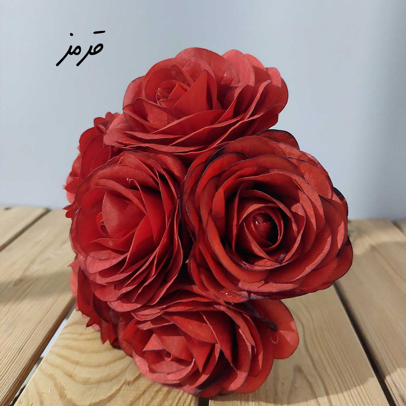 گل مصنوعی مدل دسته رز هلندی بزرگ BIGROZE06