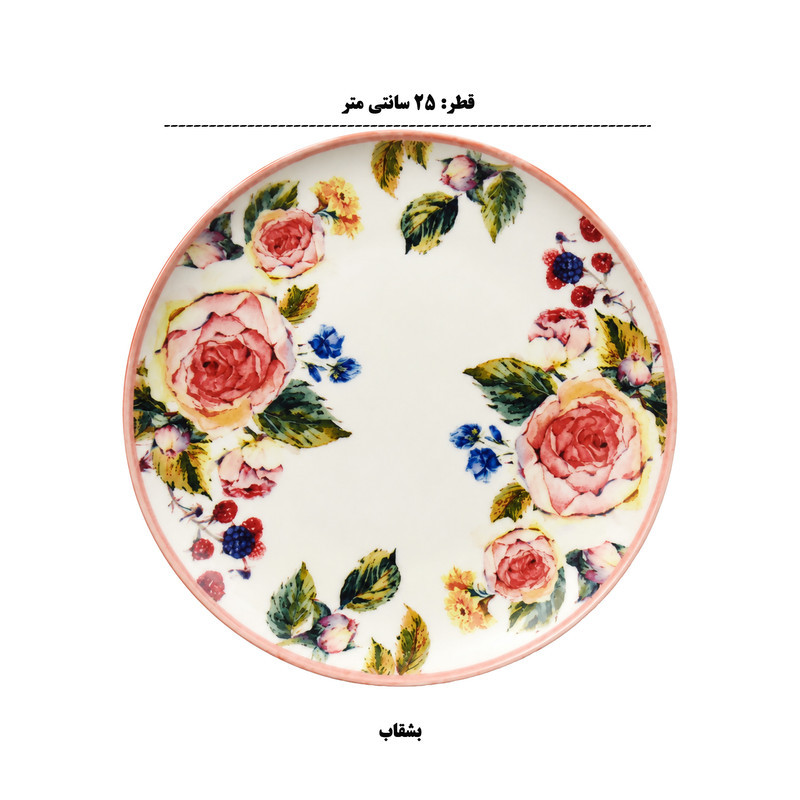سرویس غذاخوری سرامیکی، چینی 24 پارچه 6 نفره میس بتی مدل 16895