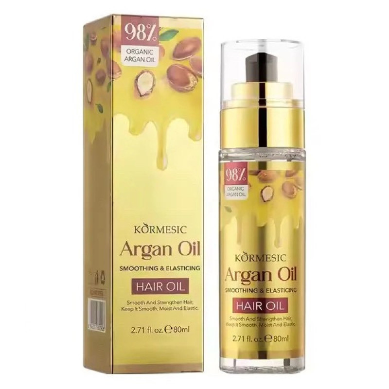 روغن آرگان ترمیم کننده کورمسیک مدل 98% مناسب برای انواع مو حجم 80 میلی لیتر