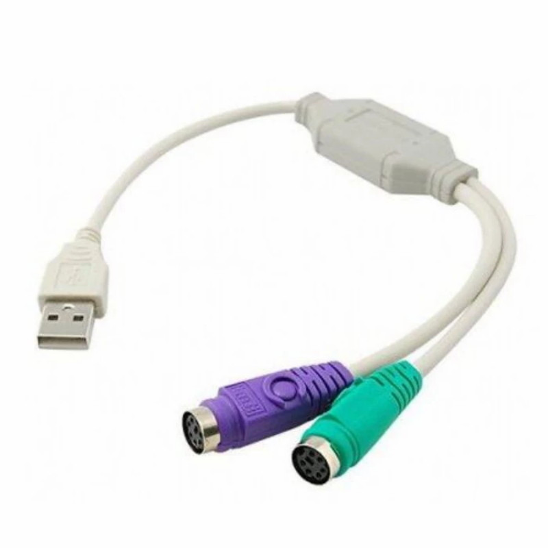 کابل تبدیل ps2 به USB مدل PS2 K DATA  طول 0.3 متر