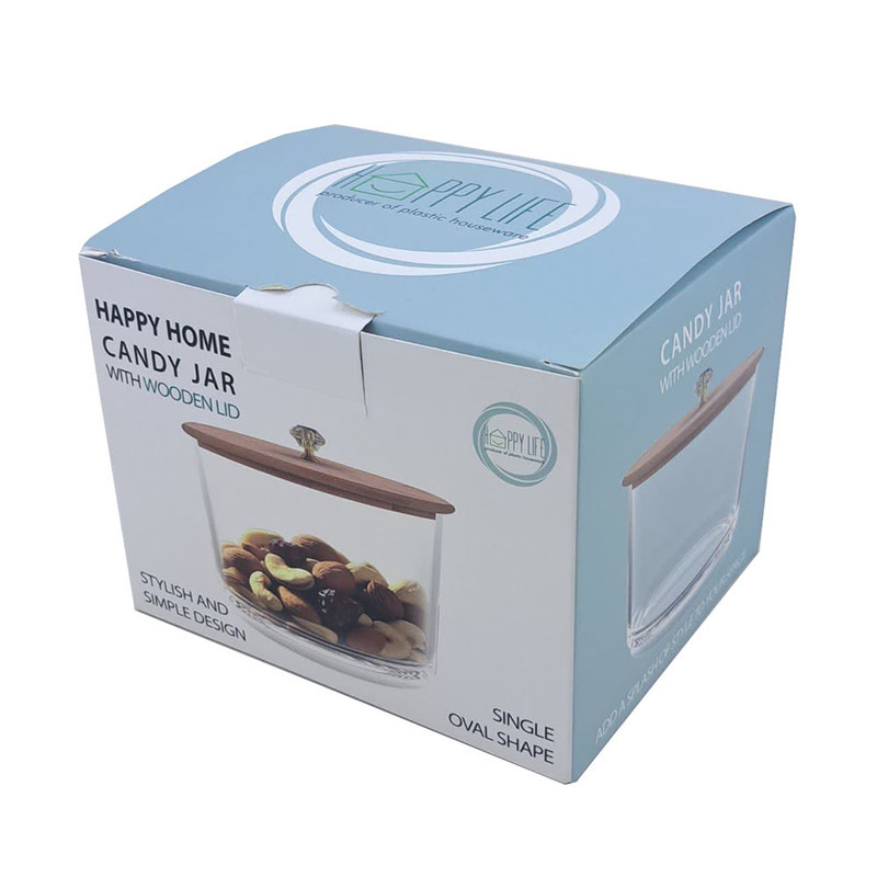 شکلات خوری هپی لایف مدل بیضی درب چوبی کد 02