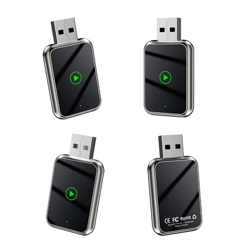 کارپلی و اندروید اتو مدل Wireless CarPlayAndroid Auto Q1J به همراه مبدل USB به USB-C