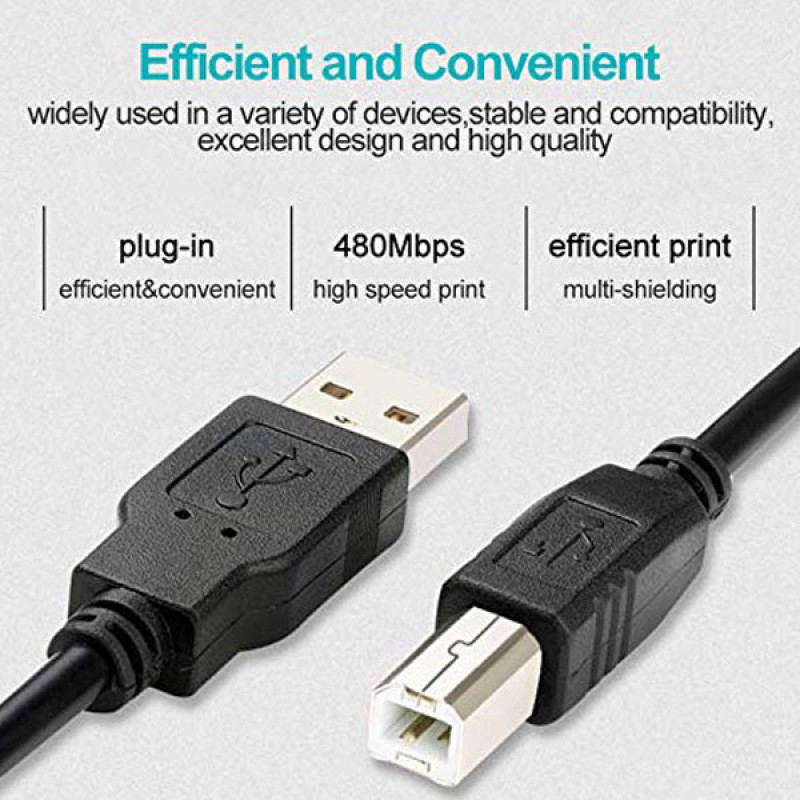کابل USB پرینتر وکس مدل AB-USB طول 5 متر