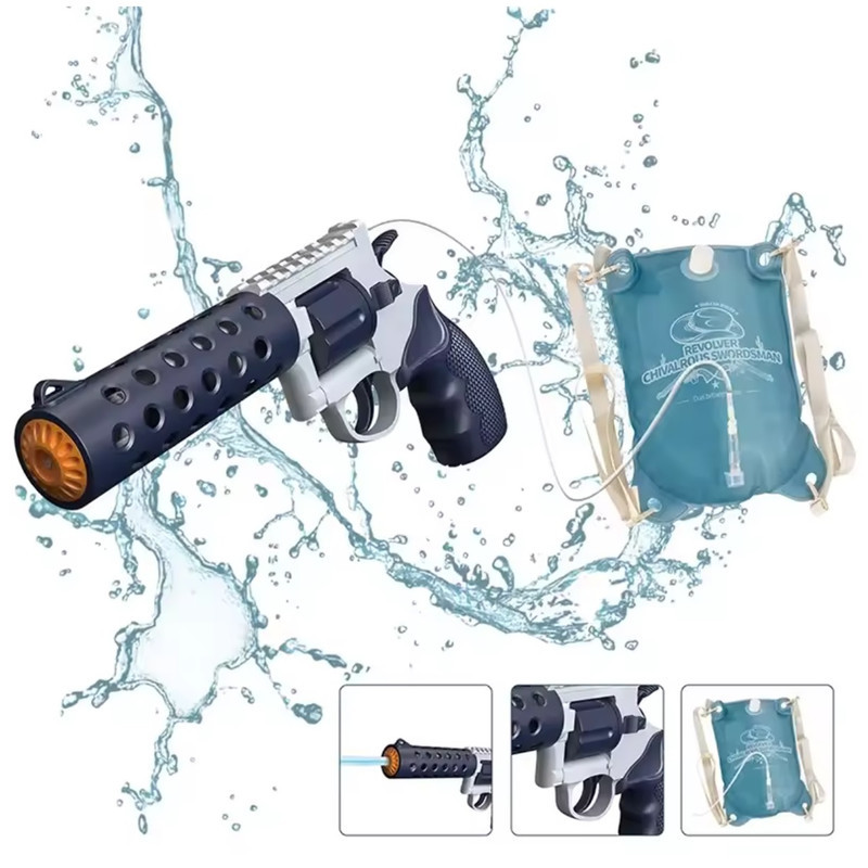 تفنگ آب پاش مدل هفت تیر شارژی طرح کوله پشتی کد 425