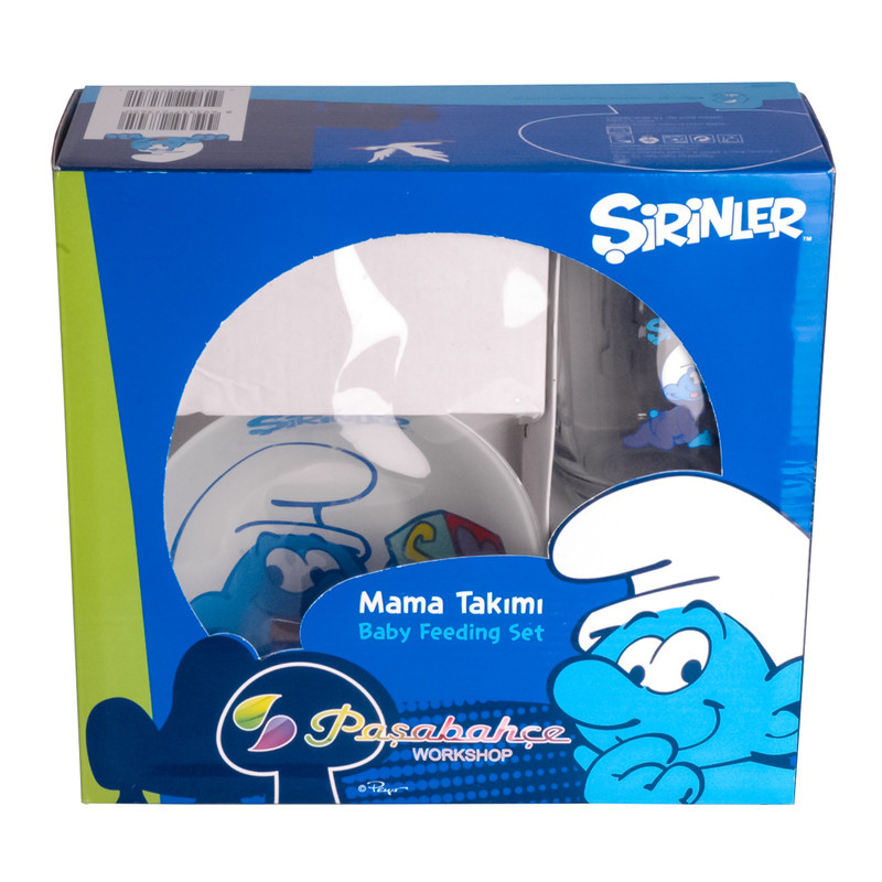 ظرف غذا 4 تکه کودک پاشاباغچه مدل Smurf