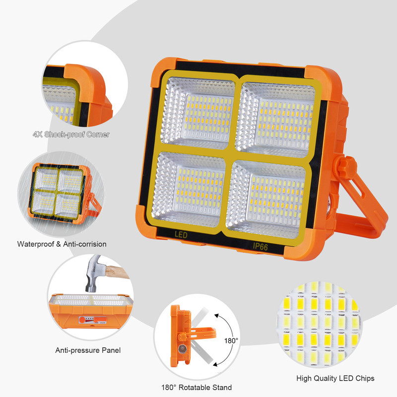 پروژکتور شارژی و خورشیدی وارسو مدل JY-IP66 288LED