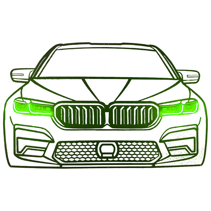 چراغ دیواری نئونی طرح ماشین bmw