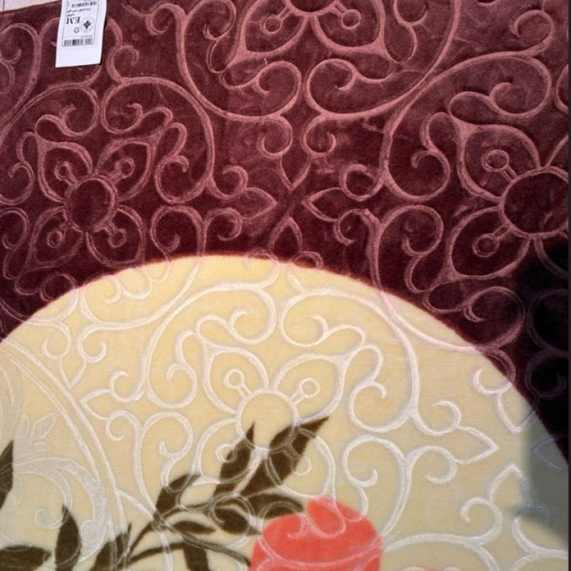 پتو 1 نفر گلبافت مدل گل برجسته سایز 220x160 سانتی‌متر