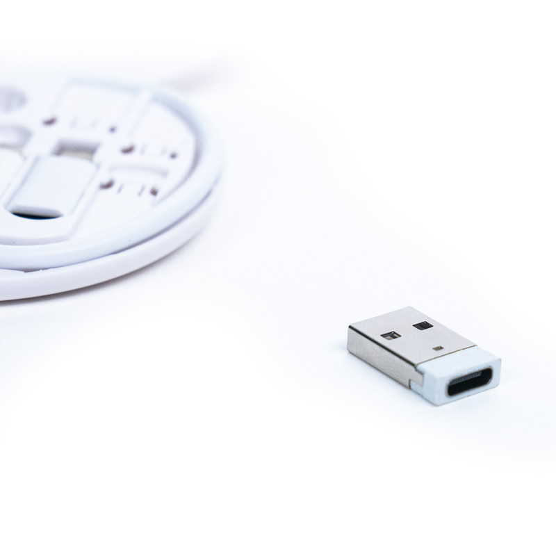 کابل تبدیل USB-C به USB-C  لایتنینگ  USB  micro-USB فوربری مدل RC190 طول 0.23 متر