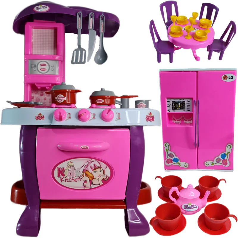 ست اسباب بازی آشپزخانه مدل little chef مجموعه 63 عددی