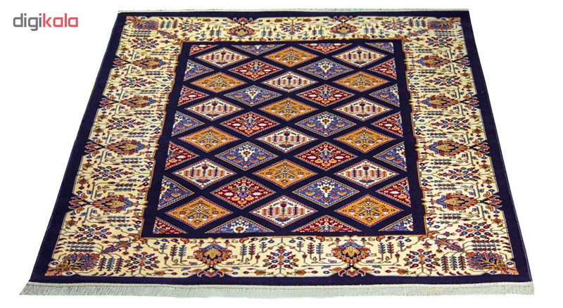 فرش ماشینی سهند کد V107.DU زمینه سرمه ای