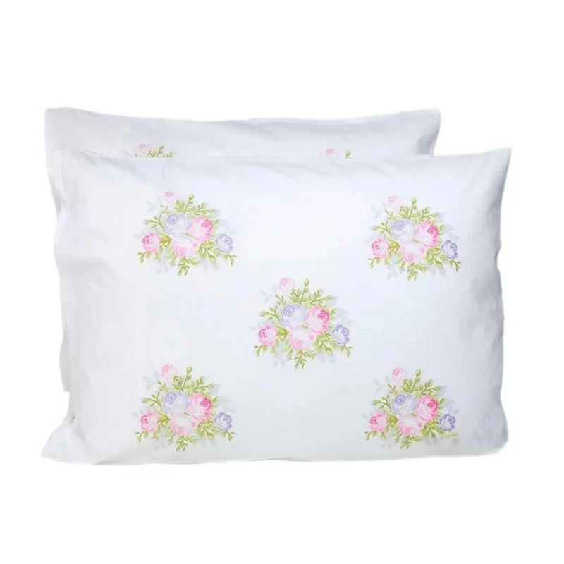 رو بالشی انگلیش هوم مدل Pale Roses سایز 50x70 سانتی متر بسته 2 عددی