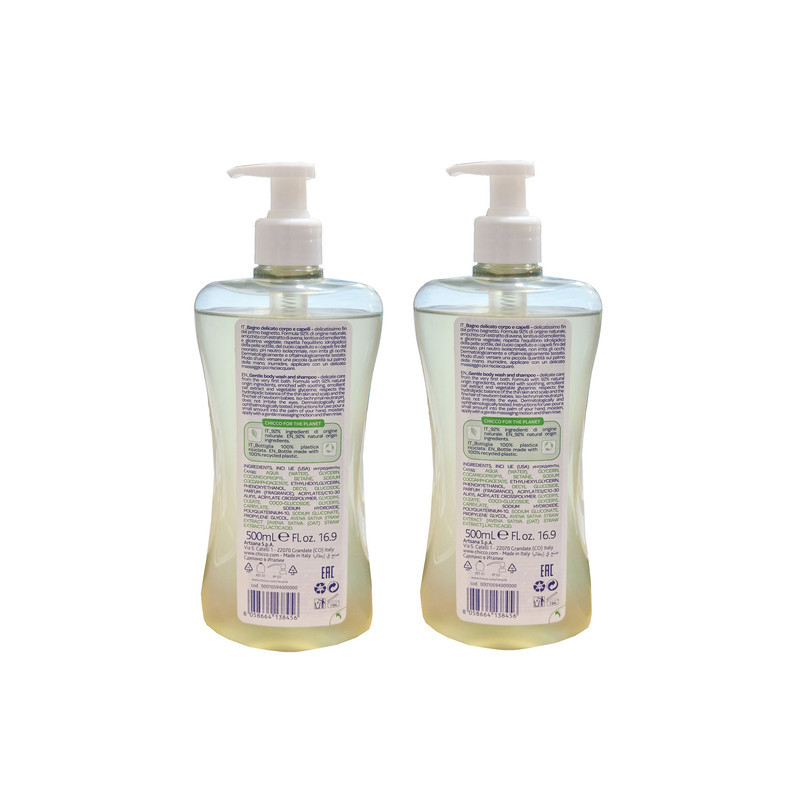 شامپو سر و بدن کودک چیکو مدل  C10594 bagno حجم 500 میلی لیتر بسته 2 عددی