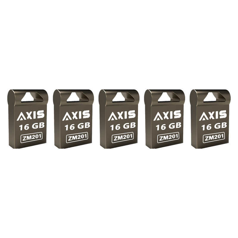 فلش مموری اکسیس مدل ZM201-16-5pcs ظرفیت 16 گیگابایت با رابط USB2.0 بسته 5 عددی