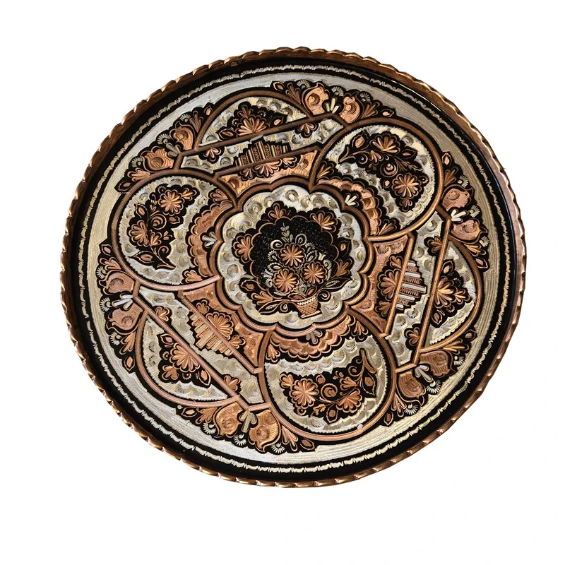 سینی میناکاری مدل لب کنگره ای کد 0193
