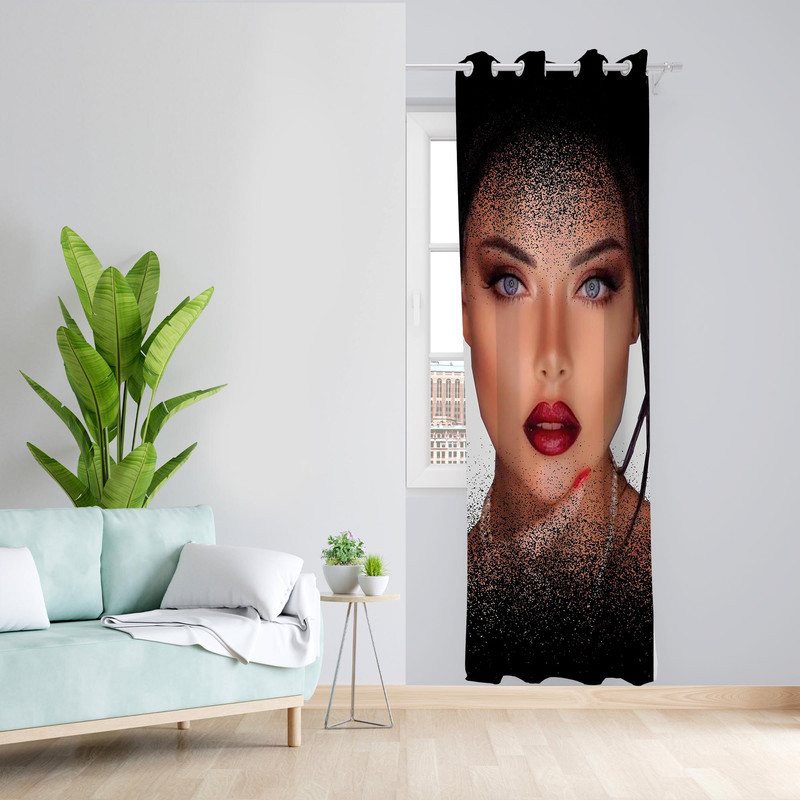 پرده مدل مخمل پانچی کد 1261سایز 140x200 سانتی متر