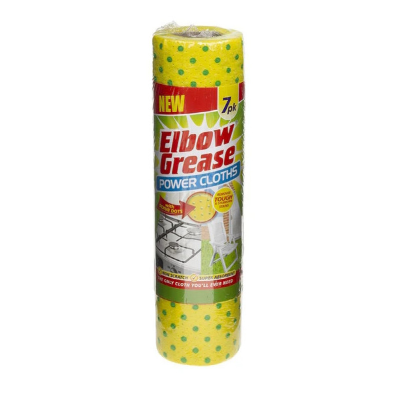 دستمال نظافت خانه و آشپزخانه ویسکوز البوگریس مدل Power Cloths بسته 7 عددی