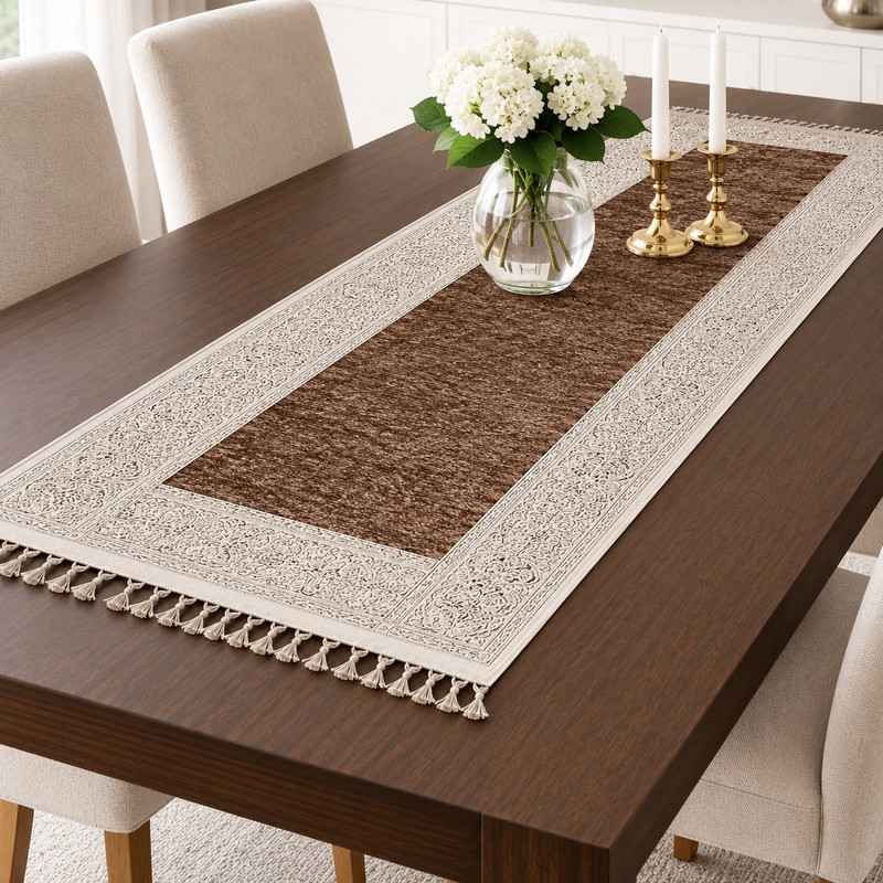 رانر مدل مخمل و قلم کار سایز 150x50 سانتی‌متر
