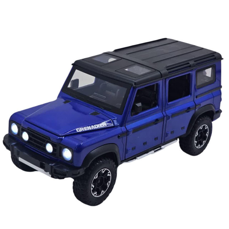 ماکت ماشین ناب سل مدل لندروور پاژن آفرود دودزا فلزی موزیکال چراغدار عقب کش کد Land Rover Offroad Pageant Smoked Metal Musical Lighted