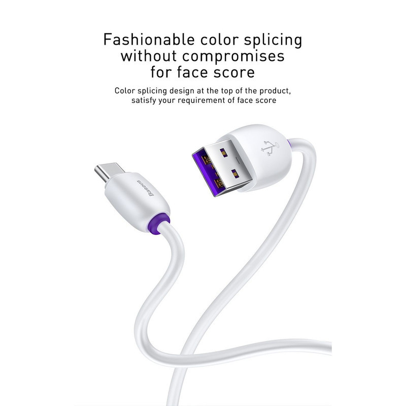 کابل تبدیل USB به USB-C باسئوس مدل CATZS-05 طول 1 متر